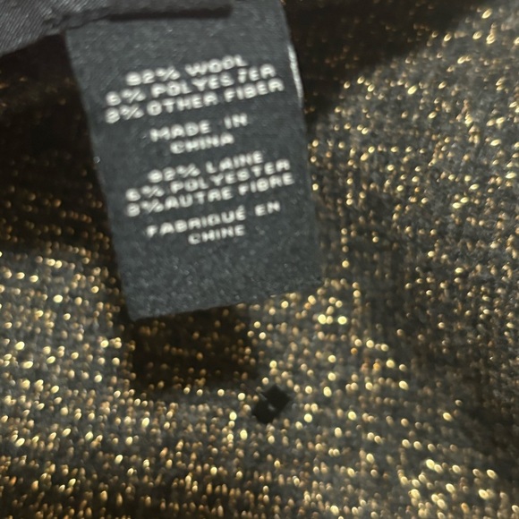 Marc Jacobs Metallic Wool Crewneck Sweater Black Gold Holiday Knit | Size Small - Picture 5 of 5